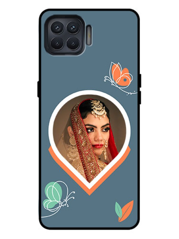 Custom Oppo F17 Pro Custom Metal Phone Case - Droplet Butterflies Design