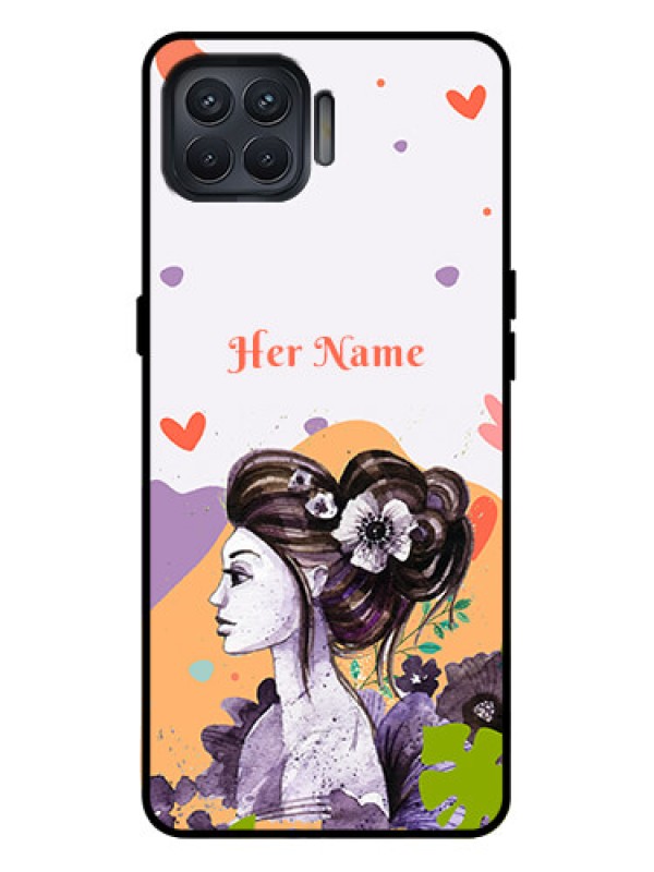 Custom Oppo F17 Pro Custom Metal Phone Case - Woman And Nature Design