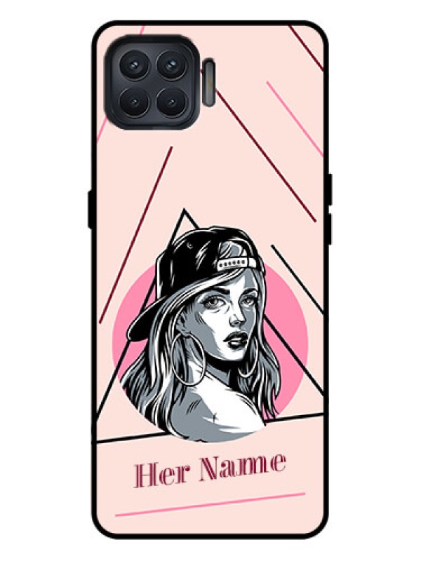 Custom Oppo F17 Pro Custom Metal Phone Case - Rockstar Girl Design