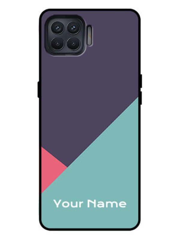 Custom Oppo F17 Pro Custom Metal Phone Case - Tri Color Abstract Design