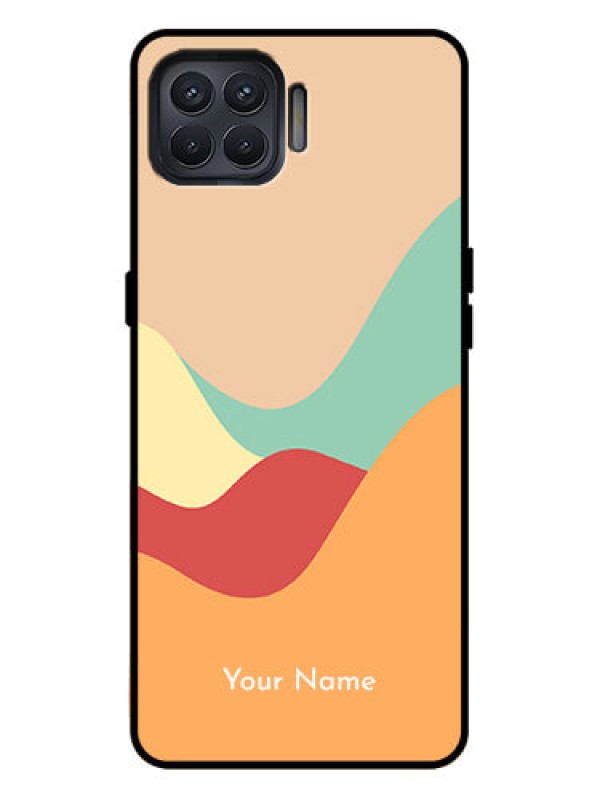 Custom Oppo F17 Pro Custom Metal Phone Case - Ocean Waves Multi - Colour Design