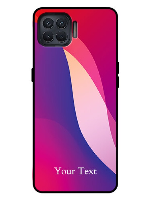 Custom Oppo F17 Pro Custom Metal Phone Case - Digital Abstract Overlap Design