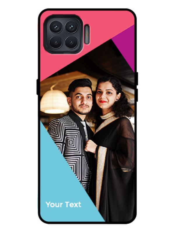 Custom Oppo F17 Pro Custom Metal Phone Case - Stacked Triple Colour Design