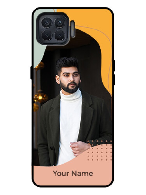 Custom Oppo F17 Pro Custom Metal Phone Case - Tri - Coloured Overlay Design