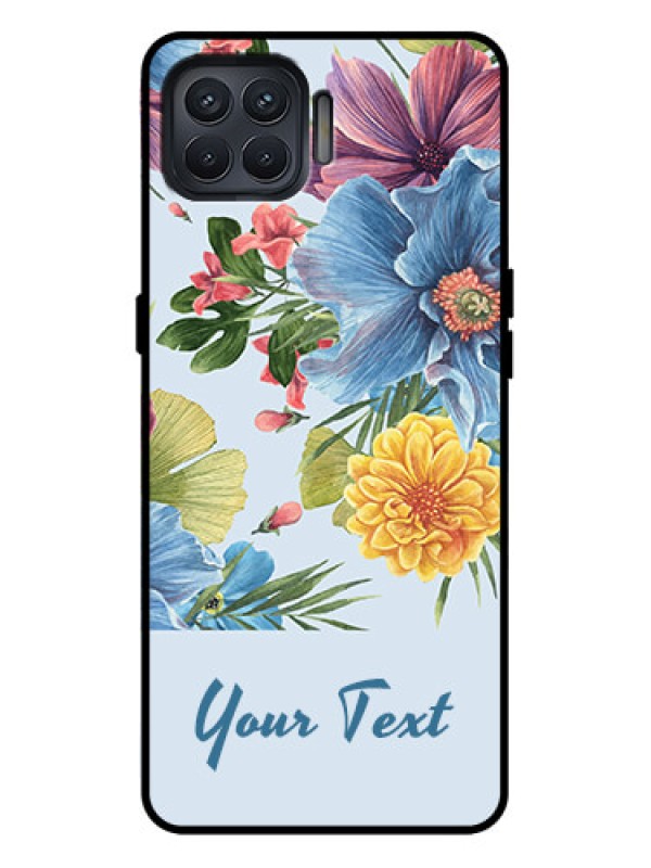 Custom Oppo F17 Pro Custom Metal Phone Case - Stunning Watercolored Flowers Painting Design
