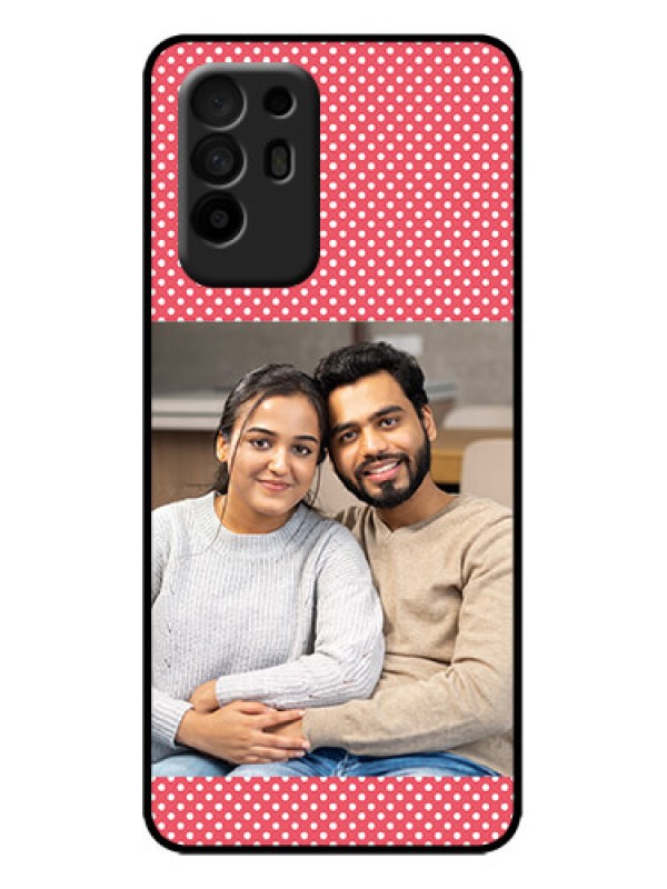 Custom Oppo F19 Pro Plus 5G Custom Metal Phone Case - White Dotted Design