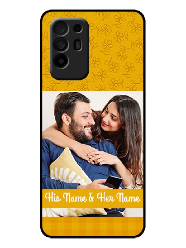 Custom Oppo F19 Pro Plus 5G Custom Metal Phone Case - Yellow Floral Design