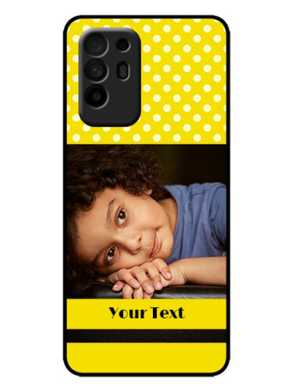 Custom Oppo F19 Pro Plus 5G Custom Metal Phone Case - Bright Yellow Case Design