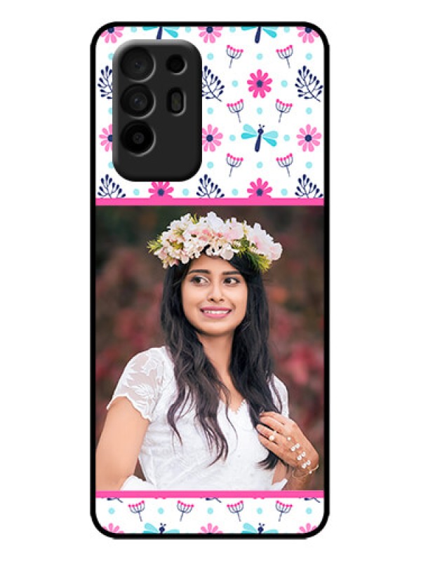 Custom Oppo F19 Pro Plus 5G Custom Metal Phone Case - Colorful Flower Design