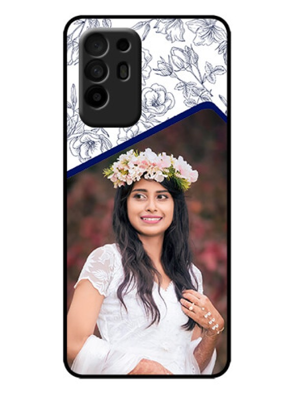 Custom Oppo F19 Pro Plus 5G Custom Metal Phone Case - Classy Floral Design