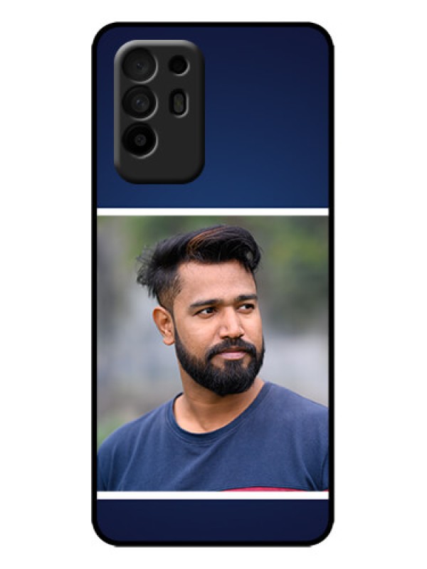 Custom Oppo F19 Pro Plus 5G Custom Metal Phone Case - Simple Royal Blue Design