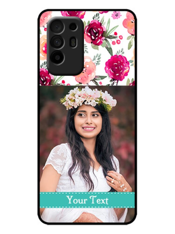 Custom Oppo F19 Pro Plus 5G Custom Metal Phone Case - Water Colors Floral Design