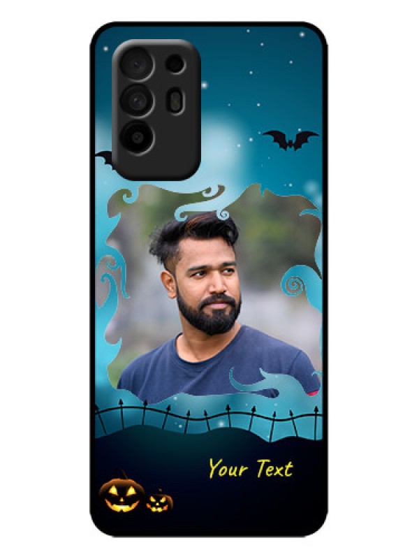 Custom Oppo F19 Pro Plus 5G Custom Metal Phone Case - Halloween Frame Design