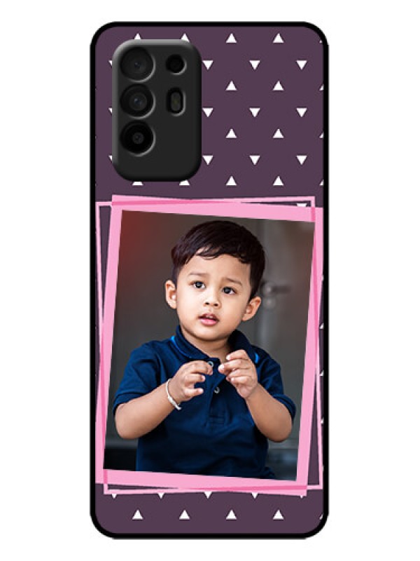 Custom Oppo F19 Pro Plus 5G Custom Metal Phone Case - Triangle Pattern Dotted Design