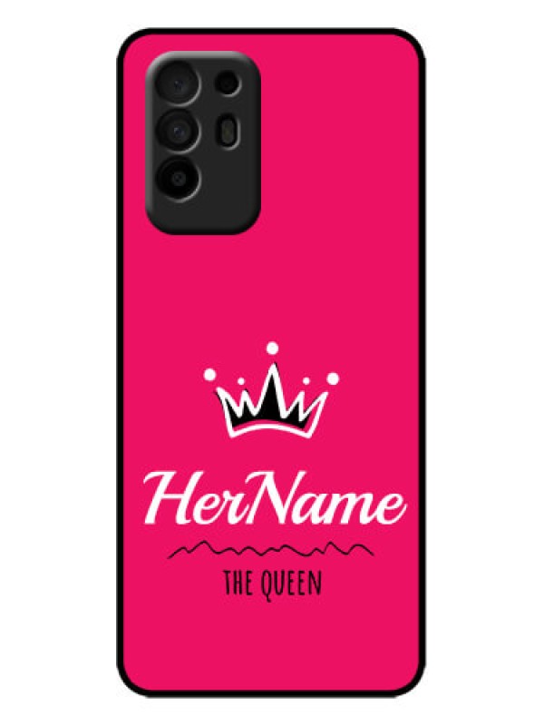 Custom Oppo F19 Pro Plus 5G Custom Metal Phone Case - Queen With Name Design