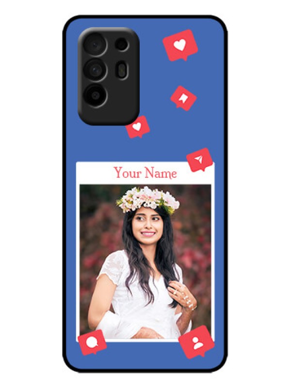 Custom Oppo F19 Pro Plus 5G Custom Metal Phone Case - Like Share And Comment Design