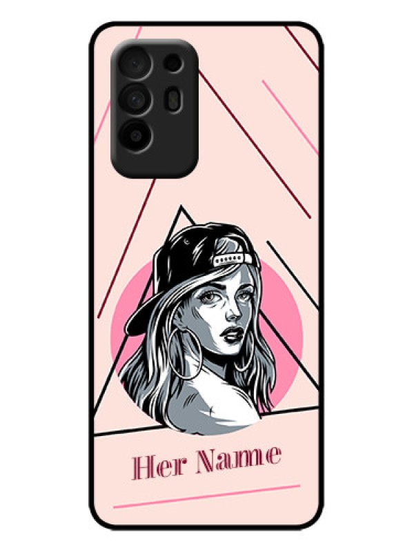 Custom Oppo F19 Pro Plus 5G Custom Metal Phone Case - Rockstar Girl Design