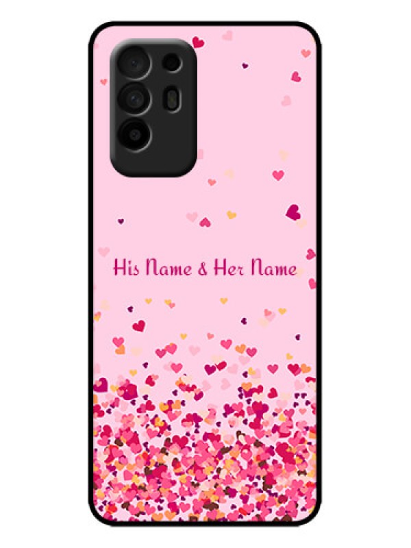 Custom Oppo F19 Pro Plus 5G Custom Metal Phone Case - Floating Hearts Design