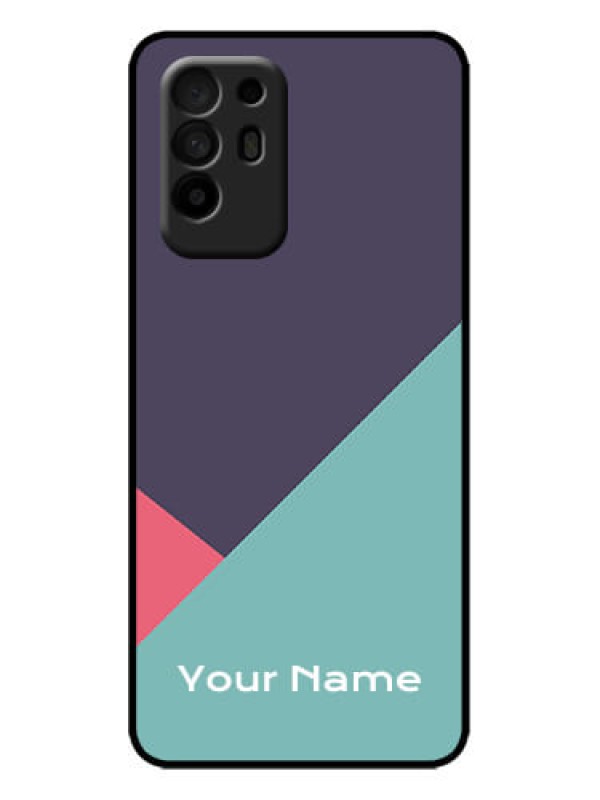 Custom Oppo F19 Pro Plus 5G Custom Metal Phone Case - Tri Color Abstract Design