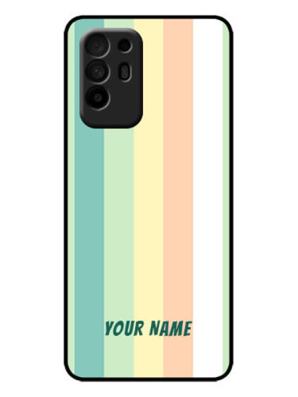 Custom Oppo F19 Pro Plus 5G Custom Metal Phone Case - Multi - Colour Stripes Design