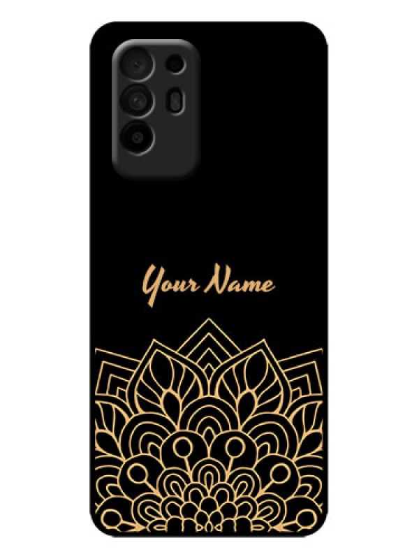Custom Oppo F19 Pro Plus 5G Custom Metal Phone Case - Golden Mandala Design