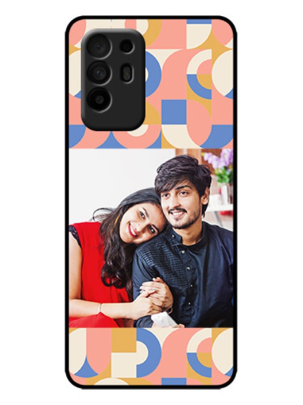 Custom Oppo F19 Pro Plus 5G Custom Metal Phone Case - Semi - Circle Maze Pattern Design