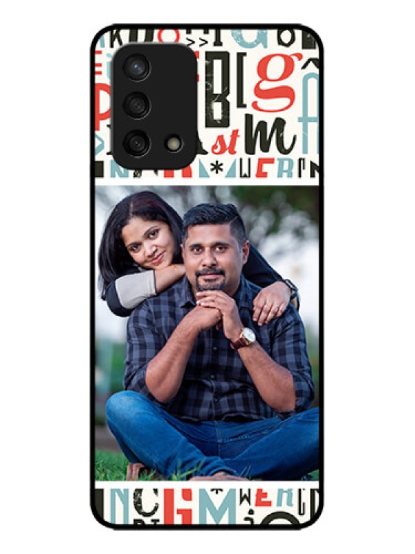 Custom Oppo F19 Custom Metal Phone Case - Alphabet Design