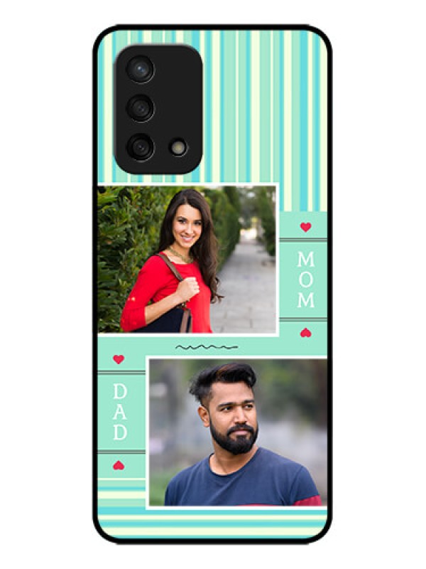 Custom Oppo F19 Custom Metal Phone Case - Mom and Dad Pic Design