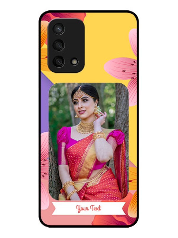 Custom Oppo F19 Custom Metal Phone Case - 3 Image With Vintage Floral Design