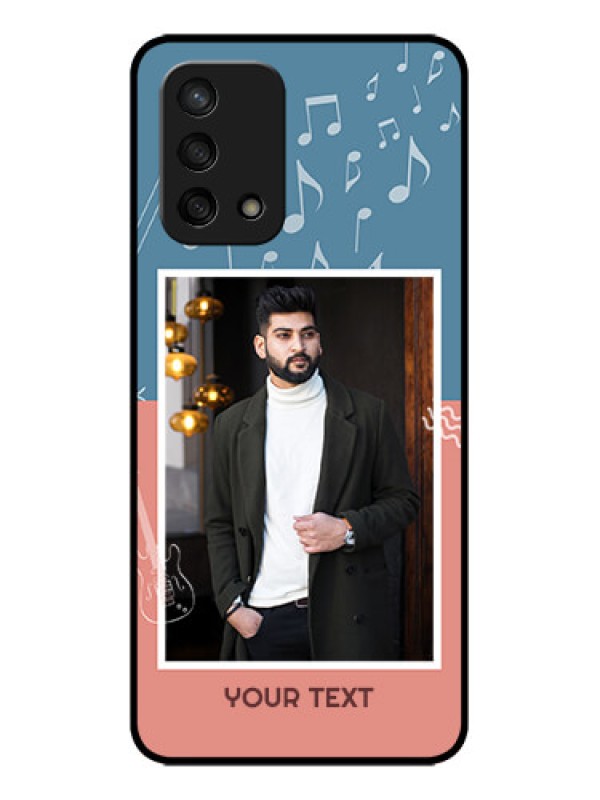 Custom Oppo F19 Custom Metal Phone Case - With Color Musical Note Design