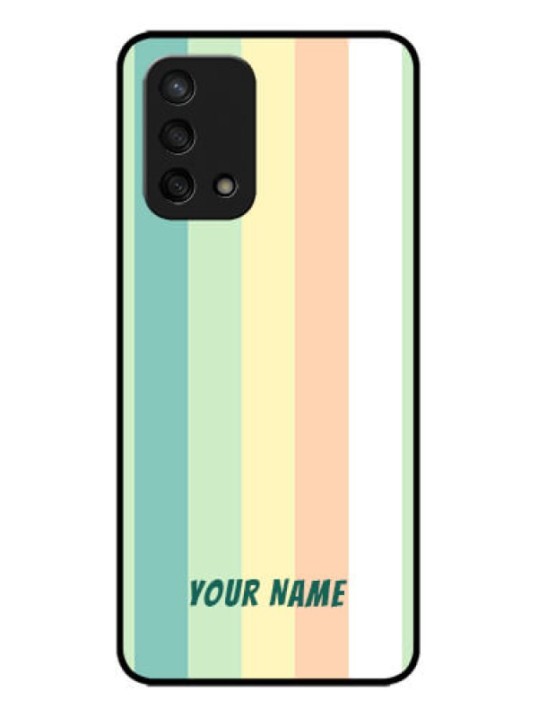 Custom Oppo F19 Custom Metal Phone Case - Multi - Colour Stripes Design