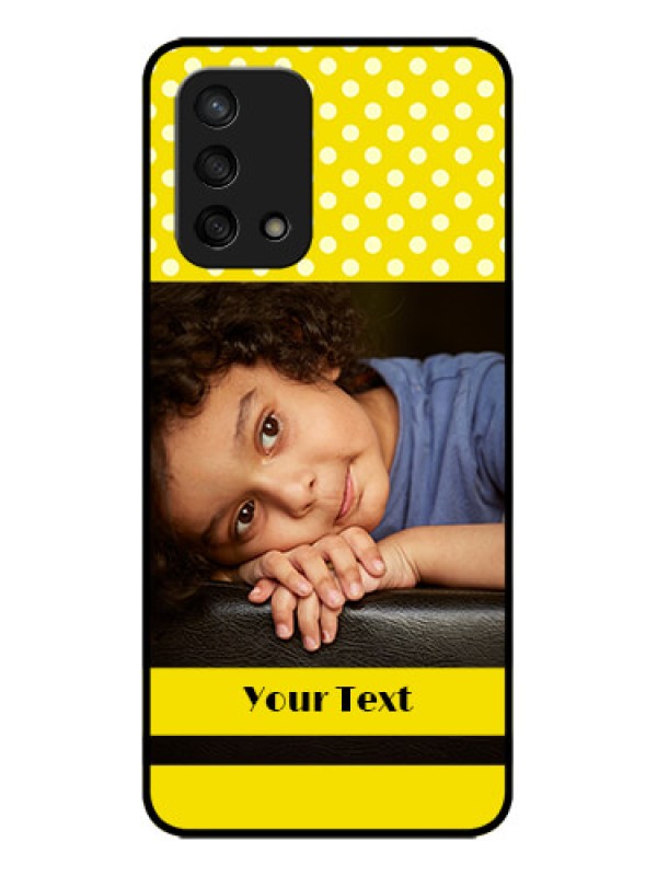 Custom Oppo F19s Custom Metal Phone Case - Bright Yellow Case Design