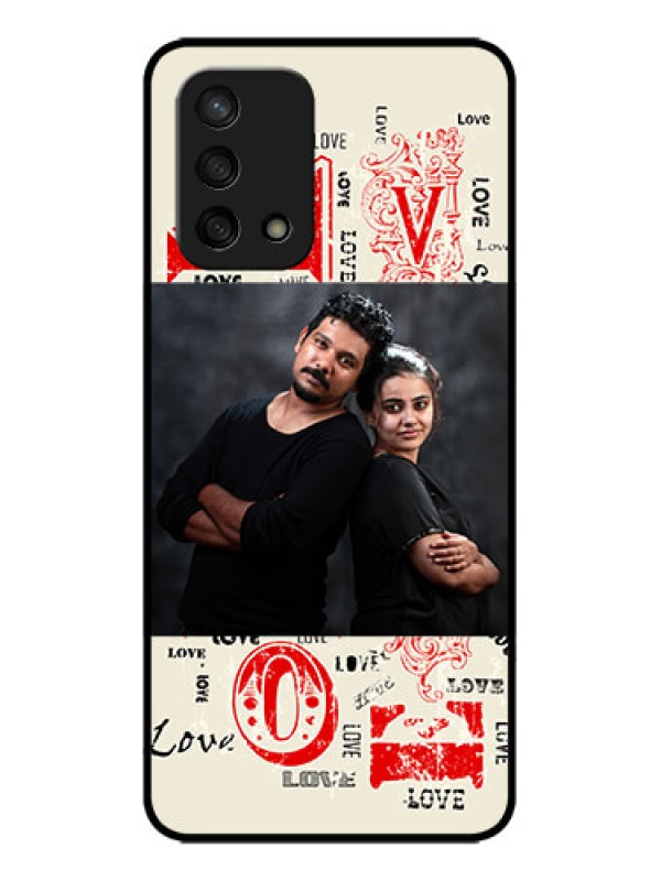 Custom Oppo F19s Custom Metal Phone Case - Trendy Love Design Case