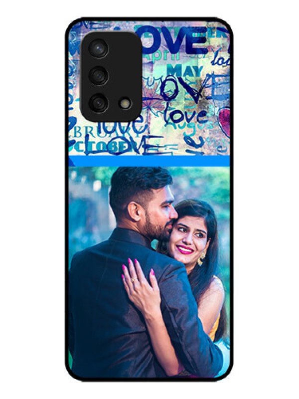 Custom Oppo F19s Custom Metal Phone Case - Colorful Love Design