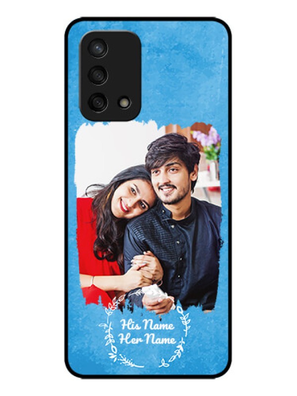 Custom Oppo F19s Custom Metal Phone Case - Blue Color Vintage Design