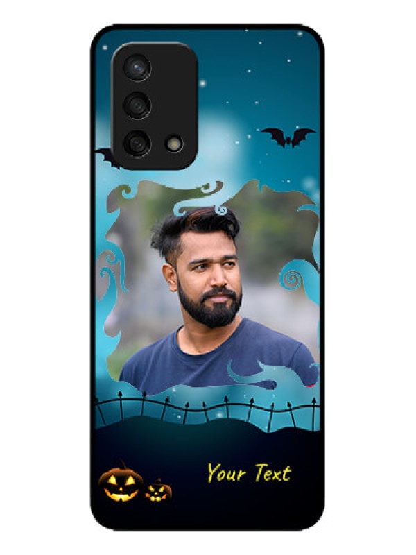 Custom Oppo F19s Custom Metal Phone Case - Halloween Frame Design