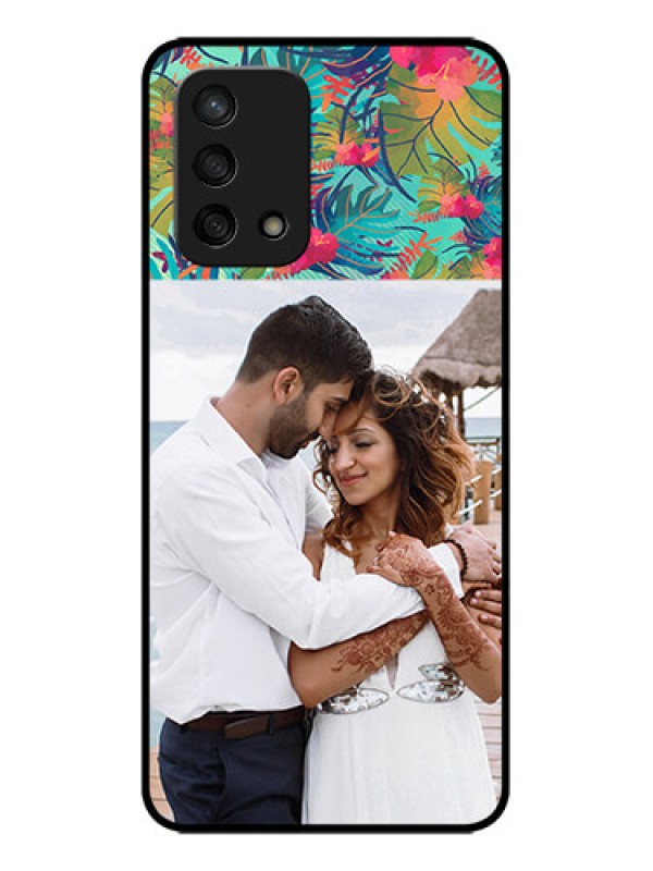 Custom Oppo F19s Custom Metal Phone Case - Watercolor Floral Design