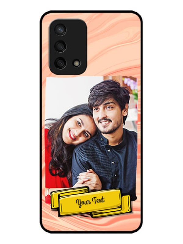 Custom Oppo F19s Custom Metal Phone Case - Marble Texture Design