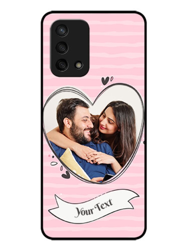 Custom Oppo F19s Custom Metal Phone Case - Vintage Heart Design
