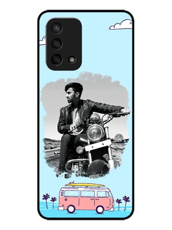 Custom Oppo F19s Custom Metal Phone Case - Travel and Adventure Design
