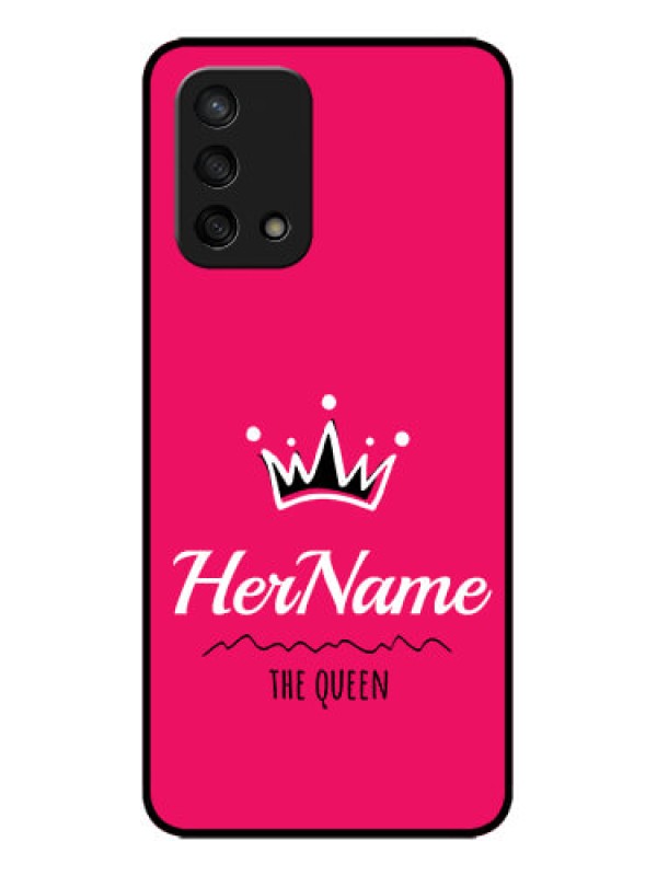 Custom Oppo F19s Custom Metal Phone Case - Queen With Name Design