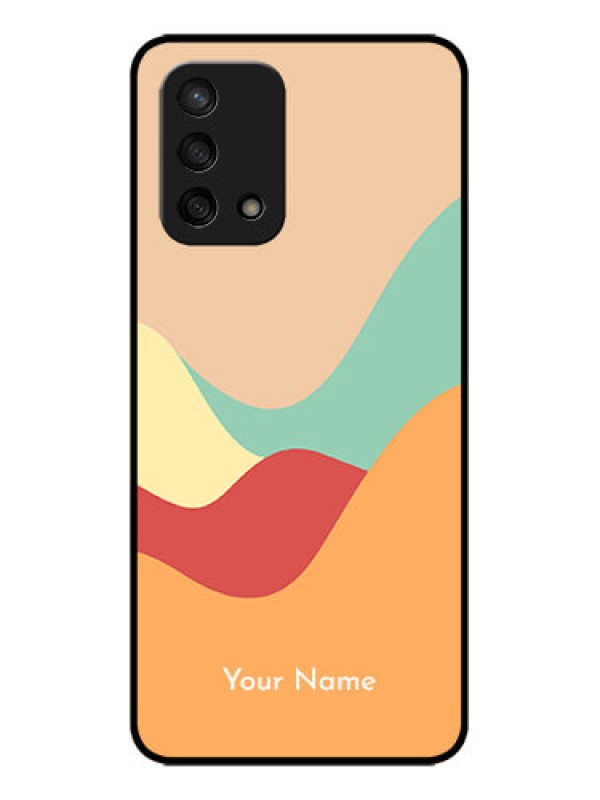 Custom Oppo F19s Custom Metal Phone Case - Ocean Waves Multi - Colour Design