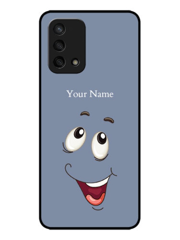 Custom Oppo F19s Custom Metal Phone Case - Laughing Cartoon Face Design