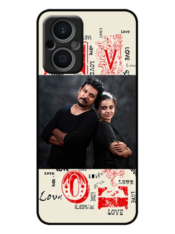 Custom Oppo F21 Pro 5G Custom Metal Phone Case - Trendy Love Design Case