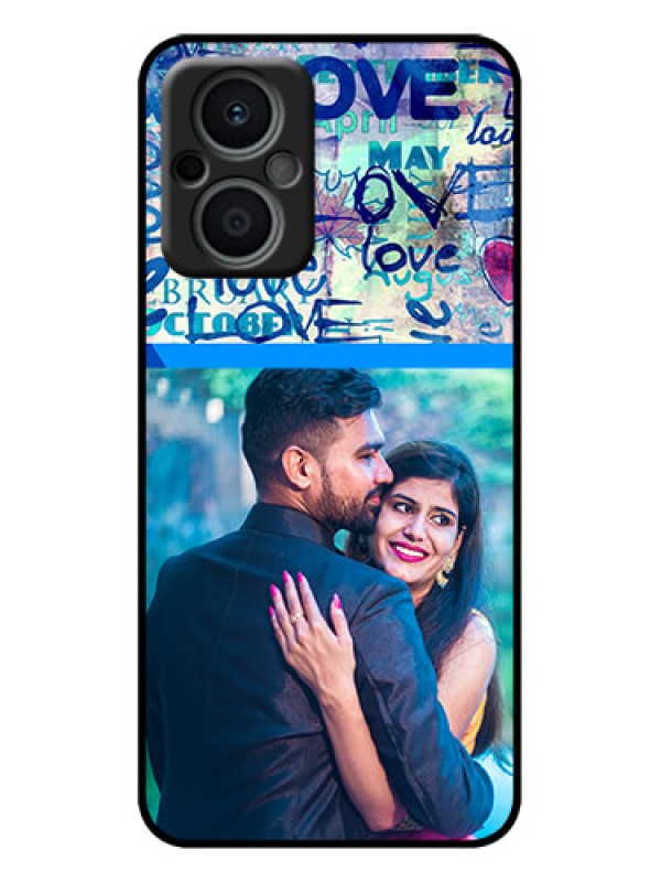 Custom Oppo F21 Pro 5G Custom Metal Phone Case - Colorful Love Design