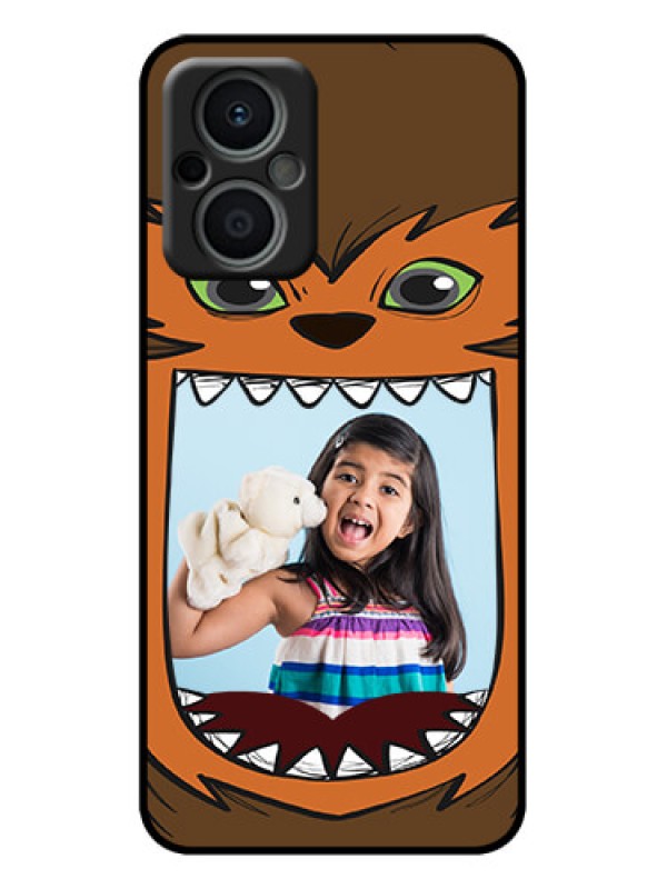 Custom Oppo F21 Pro 5G Custom Metal Phone Case - Owl Monster Back Case Design