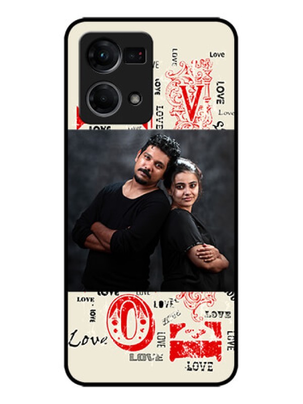 Custom Oppo F21 Pro Custom Metal Phone CaseTrendy Love Design Case