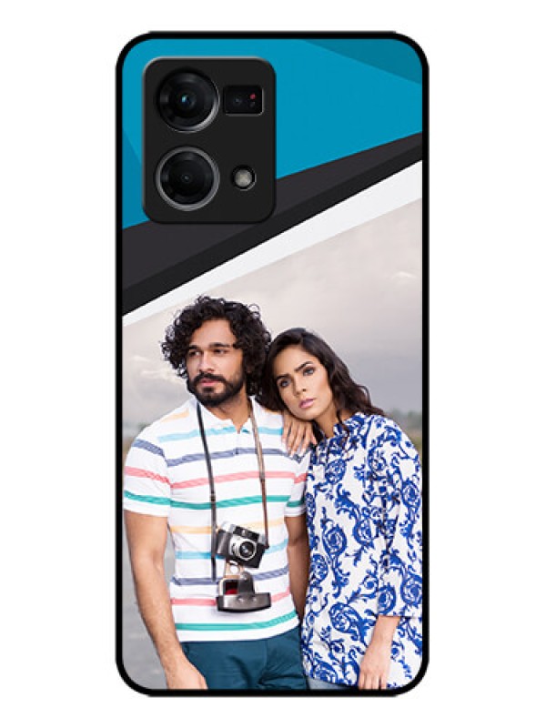 Custom Oppo F21 Pro Custom Metal Phone CaseSimple Pattern Photo Upload Design