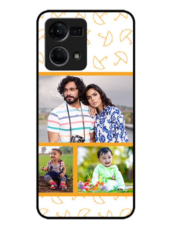 Custom Oppo F21 Pro Custom Metal Phone CaseYellow Pattern Design