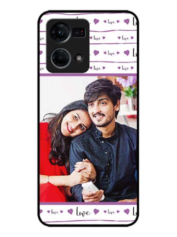 Custom Oppo F21 Pro Custom Metal Phone CaseCouples Heart Design